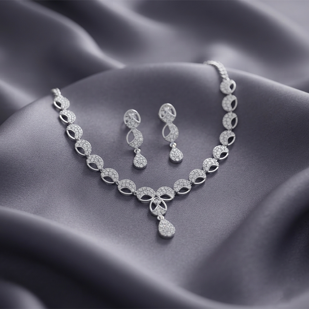 The99Jewel Elegant Austrian Stone Party Wear Necklace Set