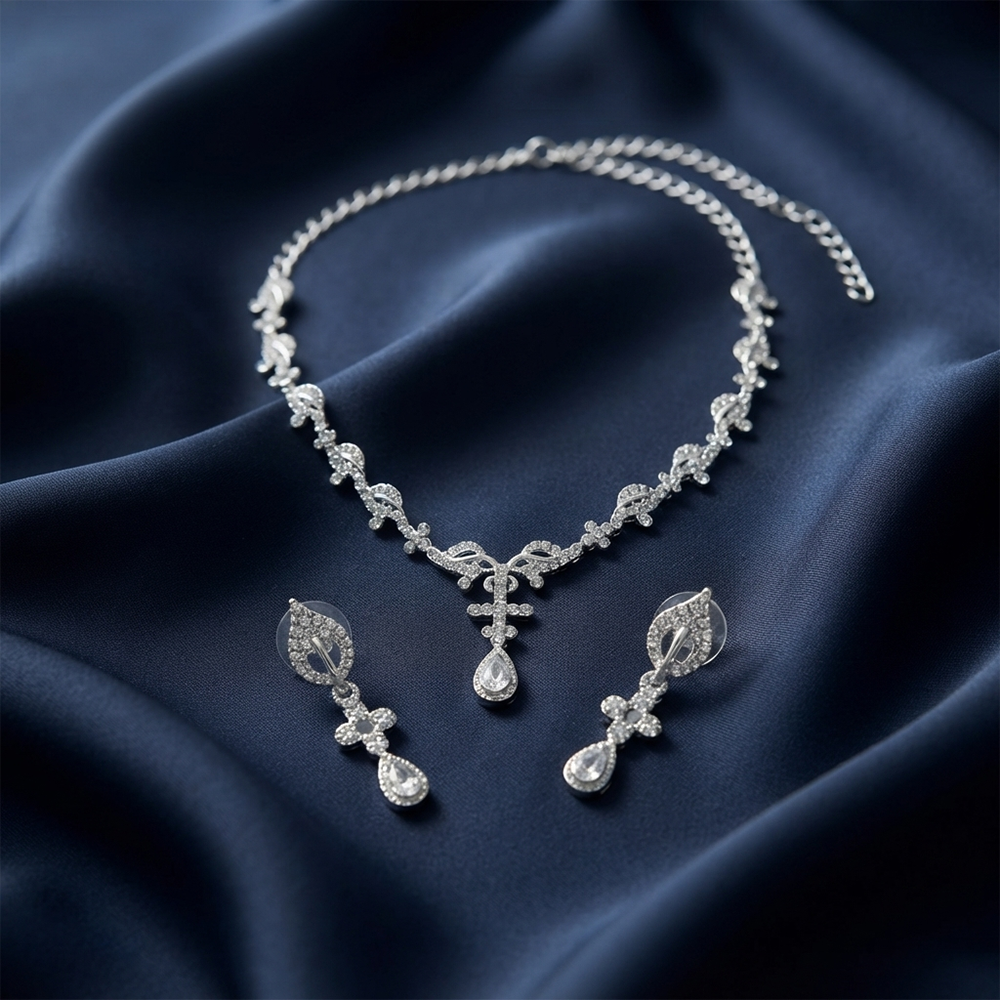 The99Jewel Elegant Austrian Stone Party Wear Necklace Set