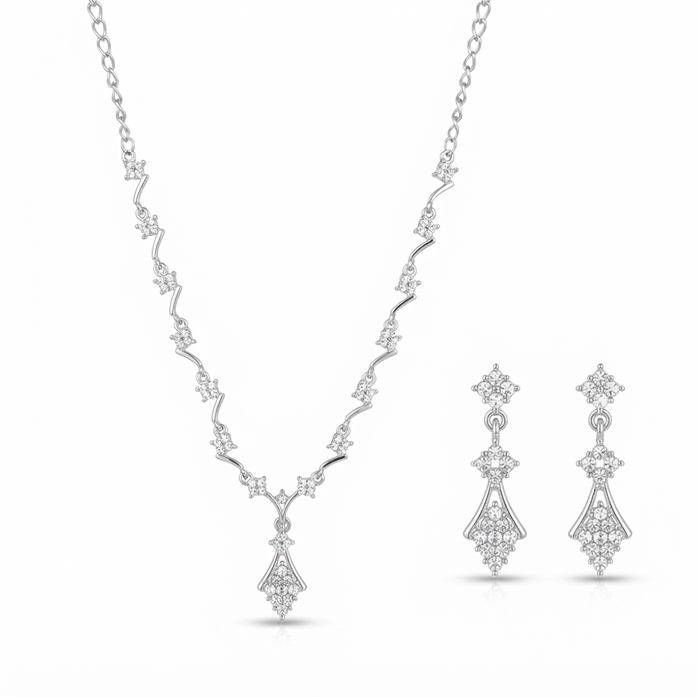 The99Jewel Elegant Austrian Stone Party Wear Necklace Set