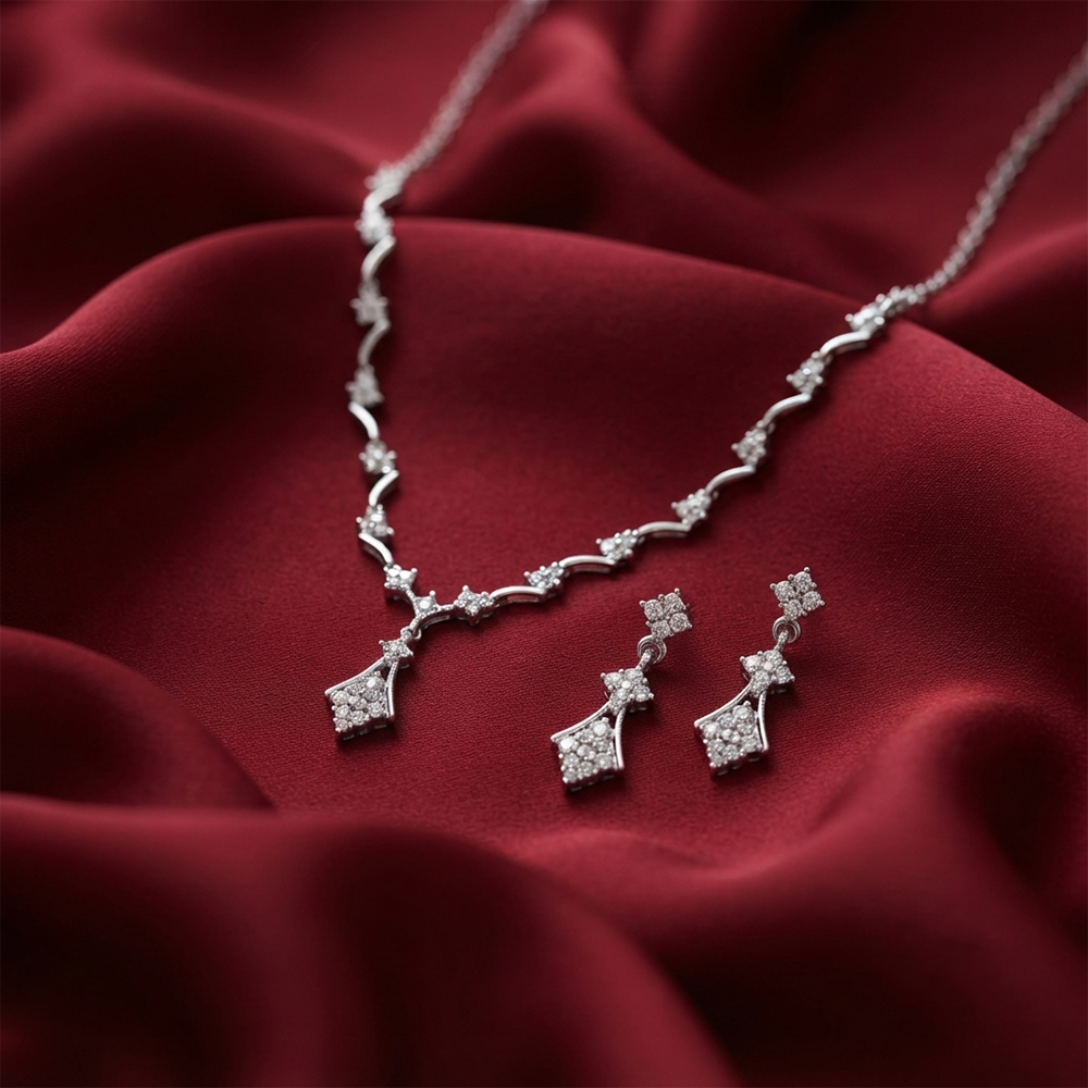 The99Jewel Elegant Austrian Stone Party Wear Necklace Set