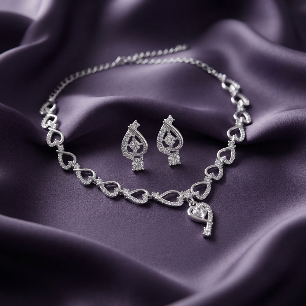 The99Jewel Sparkling Austrian Stone Jewellery Set with Earrings
