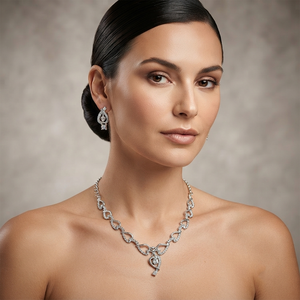 The99Jewel Sparkling Austrian Stone Jewellery Set with Earrings