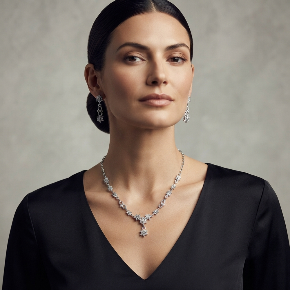 The99Jewel Premium Austrian Stone Necklace Set for Women