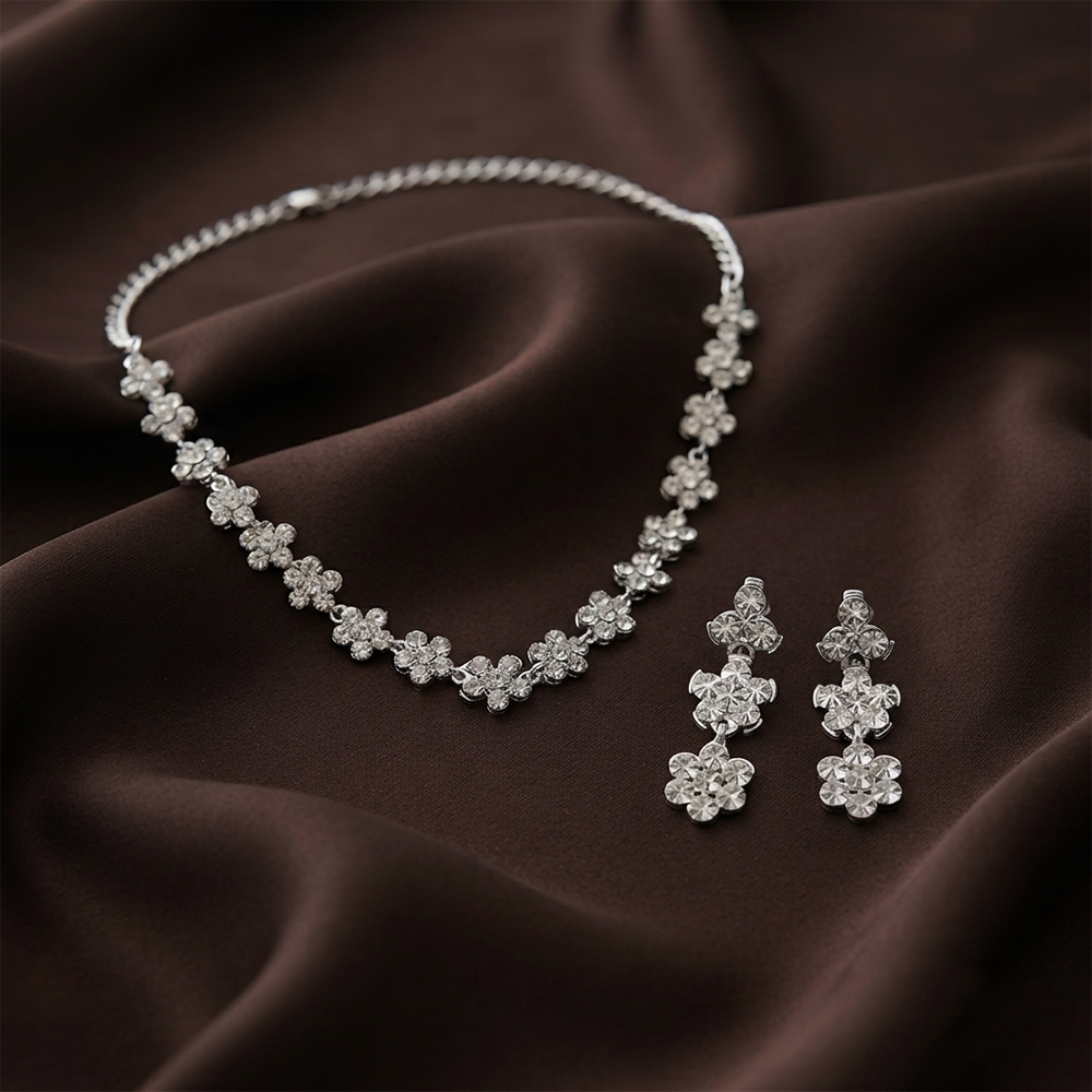 The99Jewel Sparkling Austrian Stone Jewellery Set with Earrings