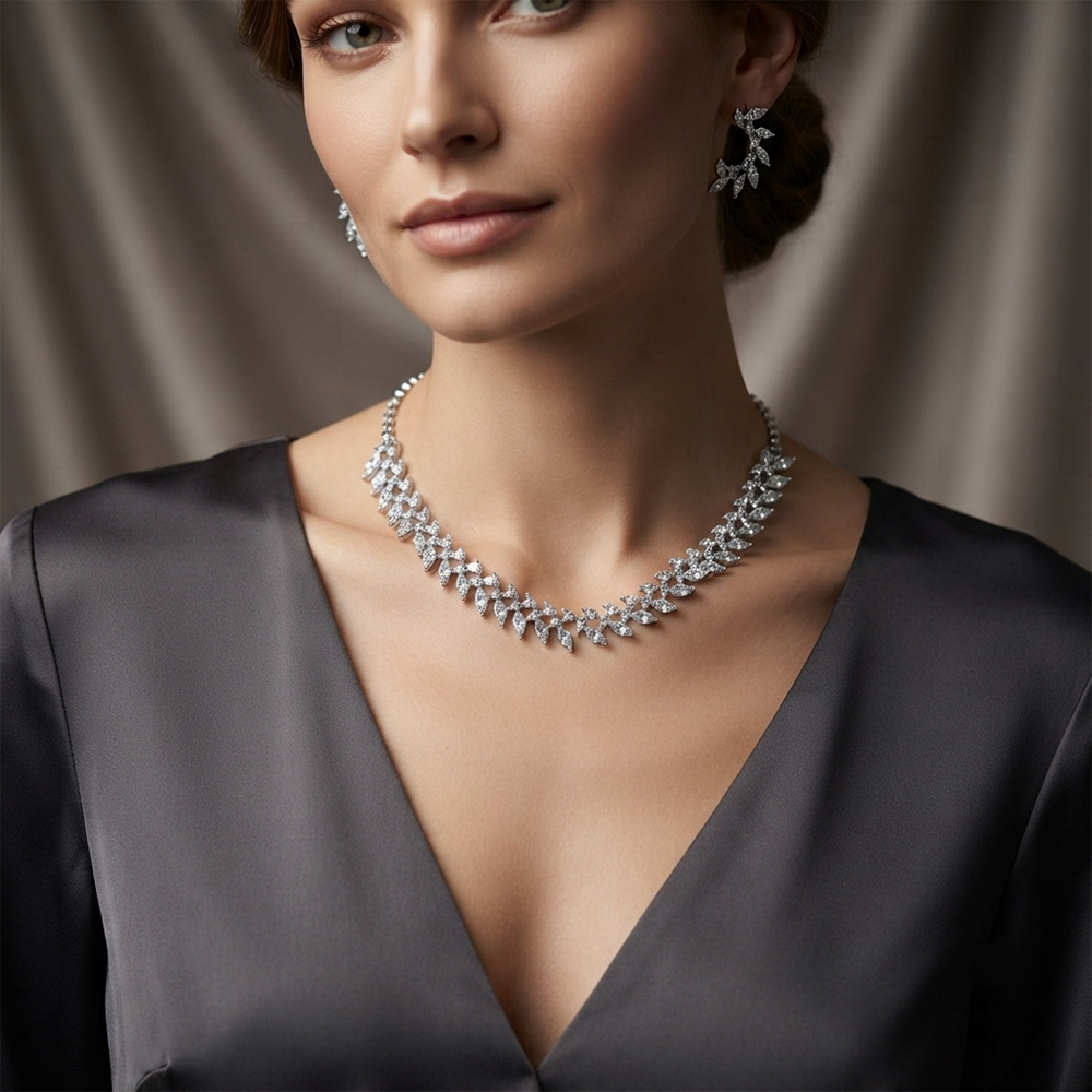 The99Jewel Sparkling Austrian Stone Jewellery Set with Earrings