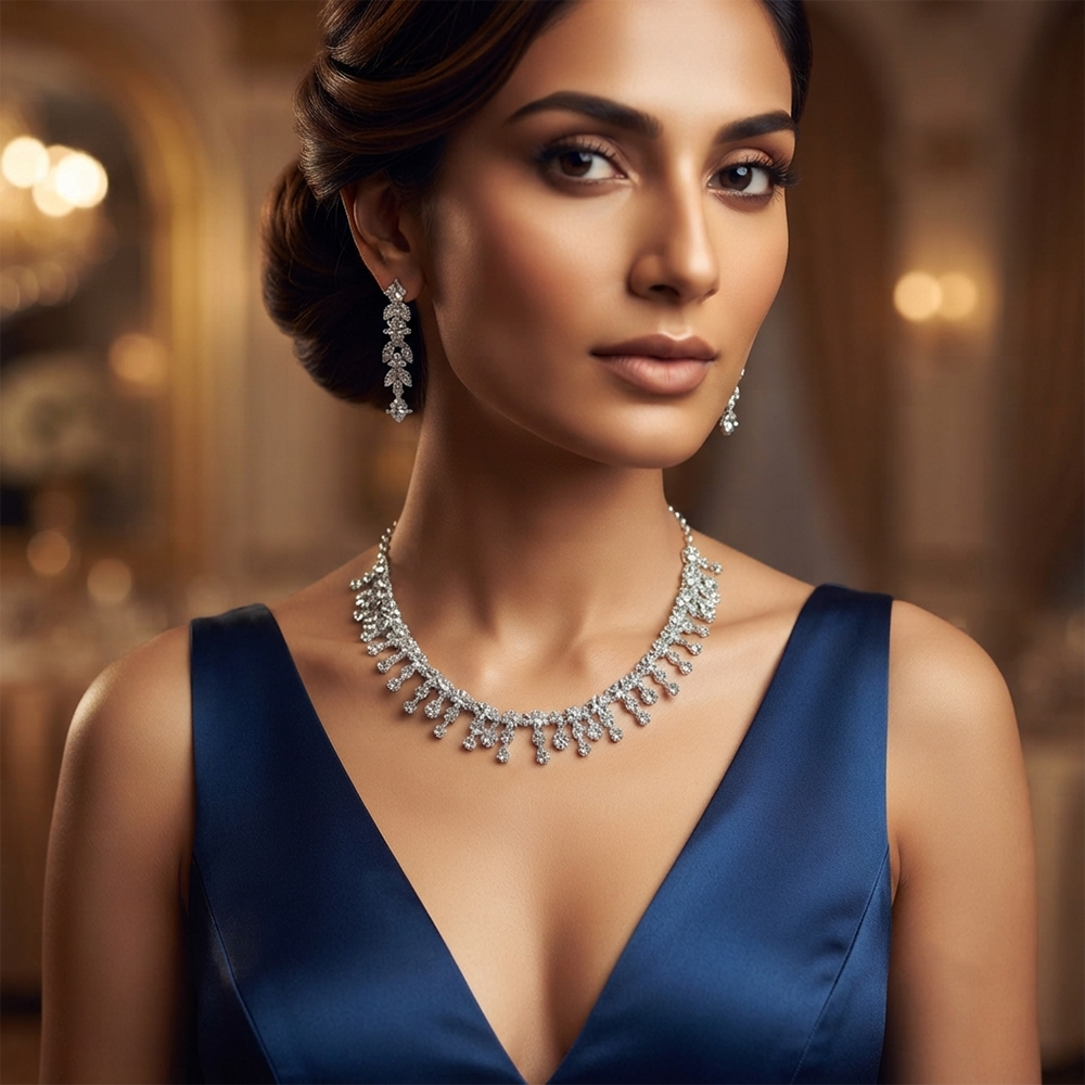 The99Jewel Glamorous Austrian Stone  Necklace Set