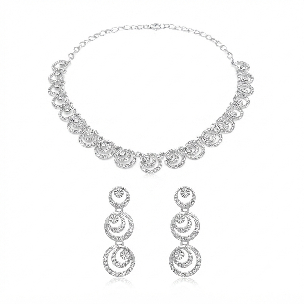 The99Jewel Glamorous Austrian Stone  Necklace Set