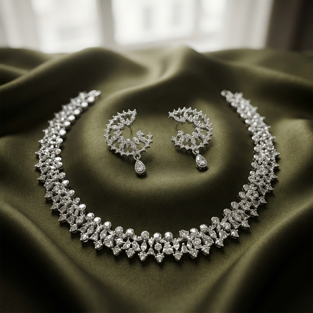 The99Jewel Glamorous Austrian Stone  Necklace Set