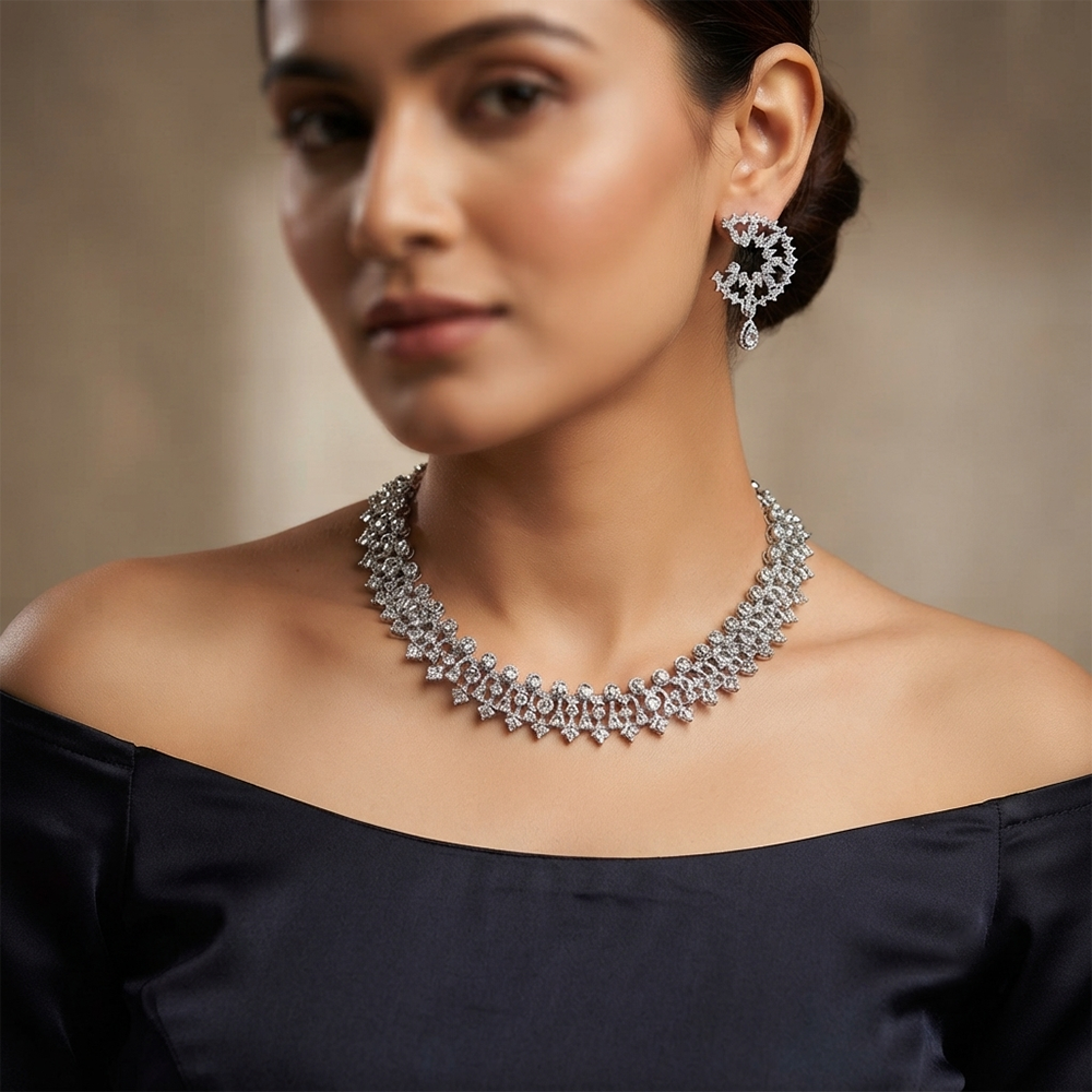 The99Jewel Glamorous Austrian Stone  Necklace Set