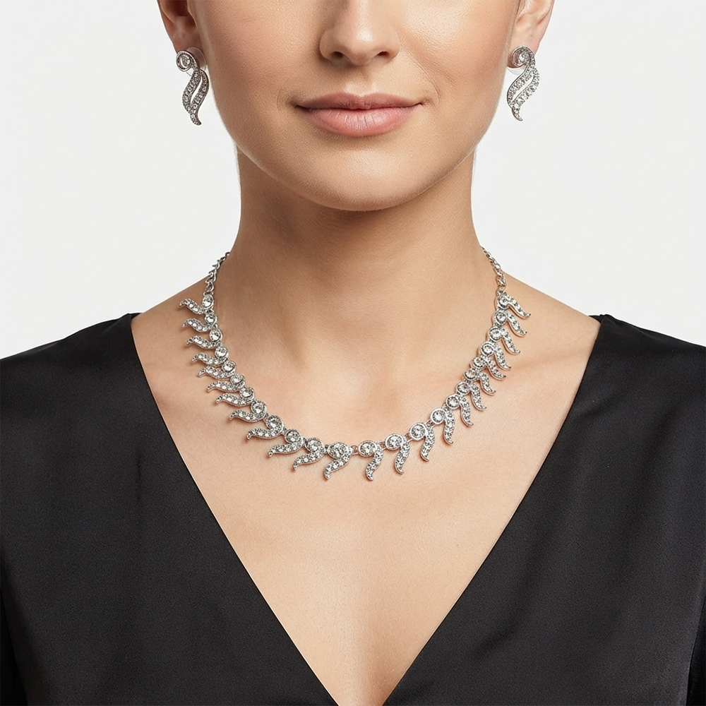 The99Jewel Festive Austrian Stone Statement Jewellery Set