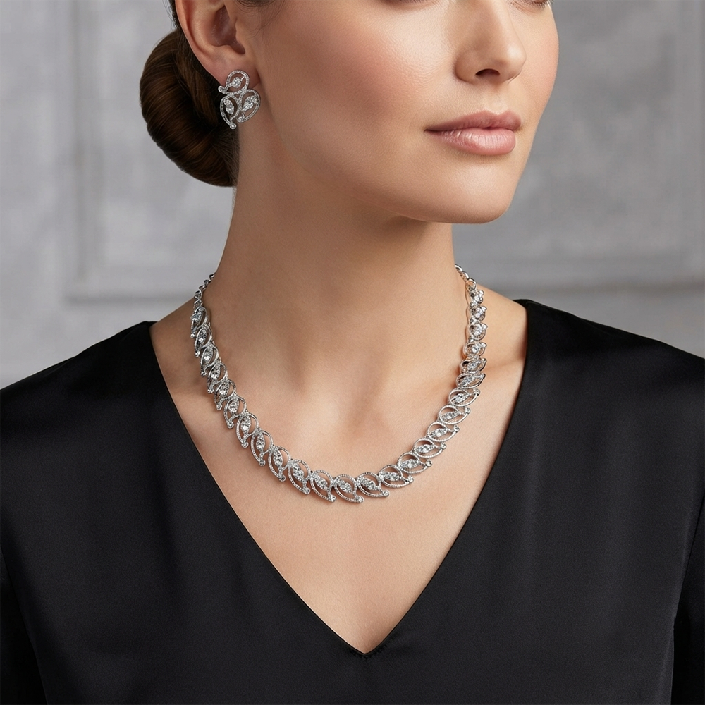 The99Jewel Festive Austrian Stone Statement Jewellery Set