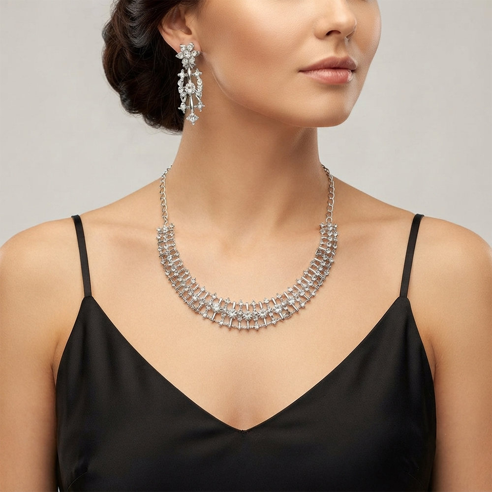 The99Jewel Festive Austrian Stone Statement Jewellery Set