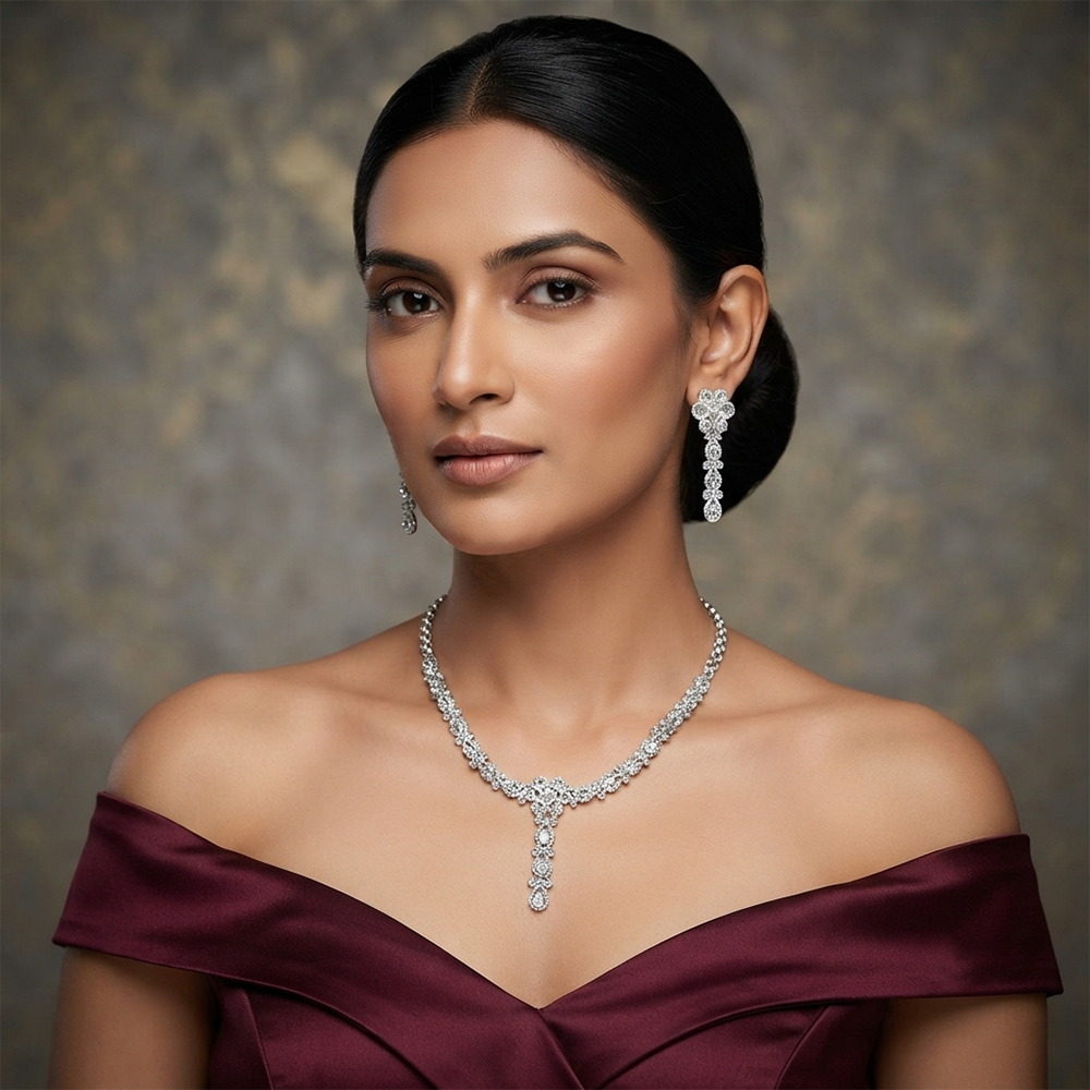 The99Jewel Festive Austrian Stone Statement Jewellery Set