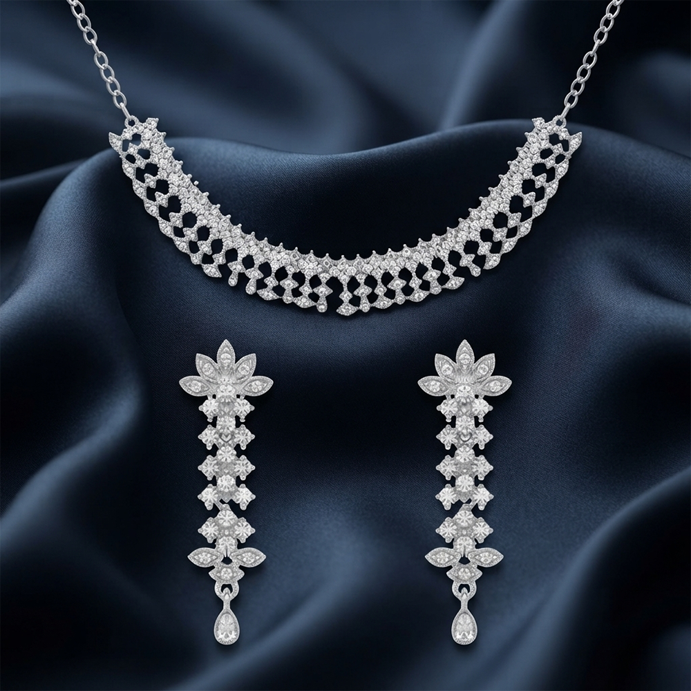 The99Jewel Festive Austrian Stone Statement Jewellery Set