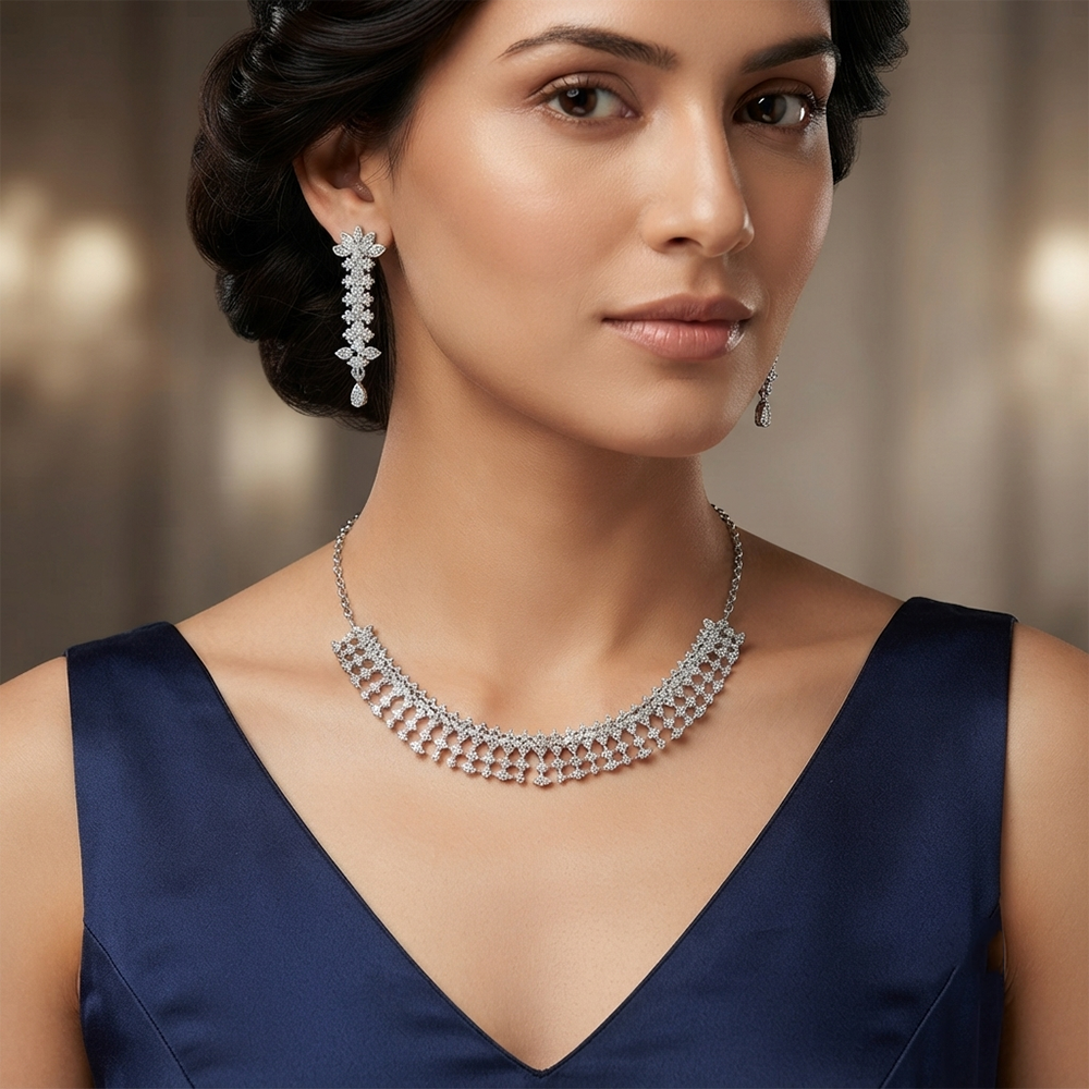The99Jewel Festive Austrian Stone Statement Jewellery Set