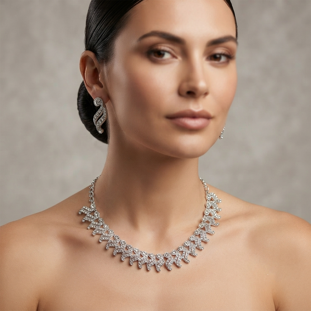The99Jewel Designer Austrian Stone Statement Necklace Set
