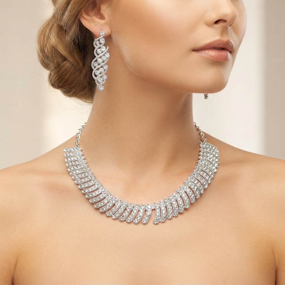 The99Jewel Designer Austrian Stone Statement Necklace Set