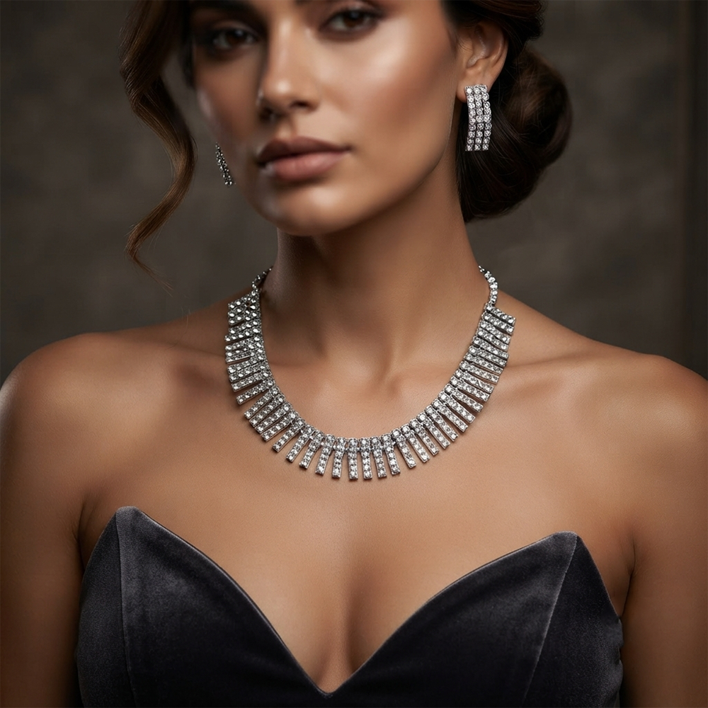 The99Jewel Sparkling Austrian Stone Jewellery Set with Earrings