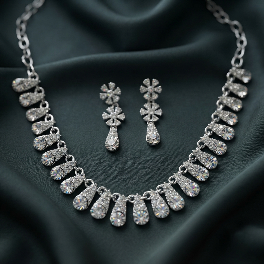 The99Jewel Sparkling Austrian Stone Jewellery Set with Earrings