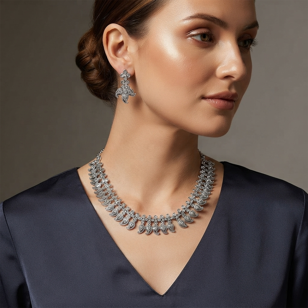 The99Jewel Sparkling Austrian Stone Jewellery Set with Earrings