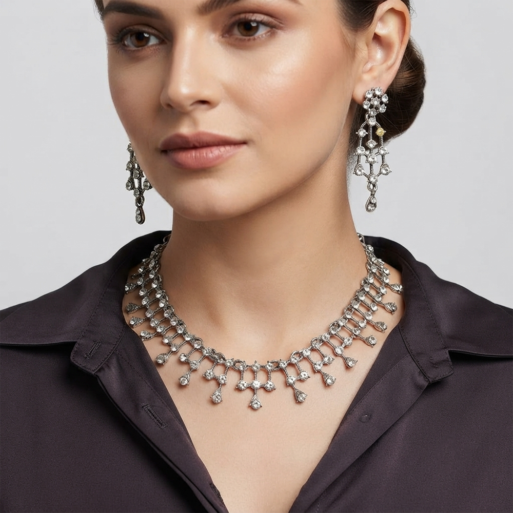 The99Jewel Sparkling Austrian Stone Jewellery Set with Earrings