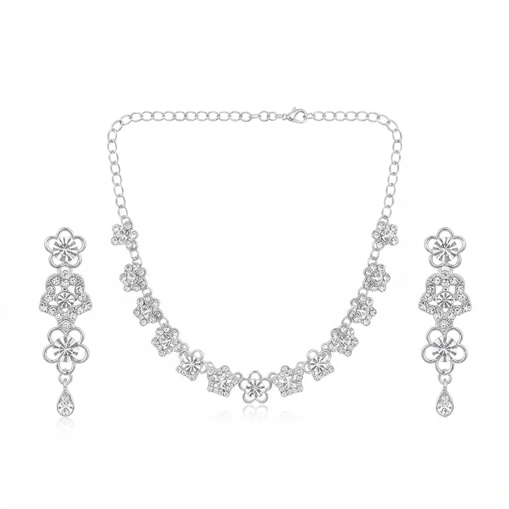 The99Jewel Luxe Austrian Necklace Set with Earrings