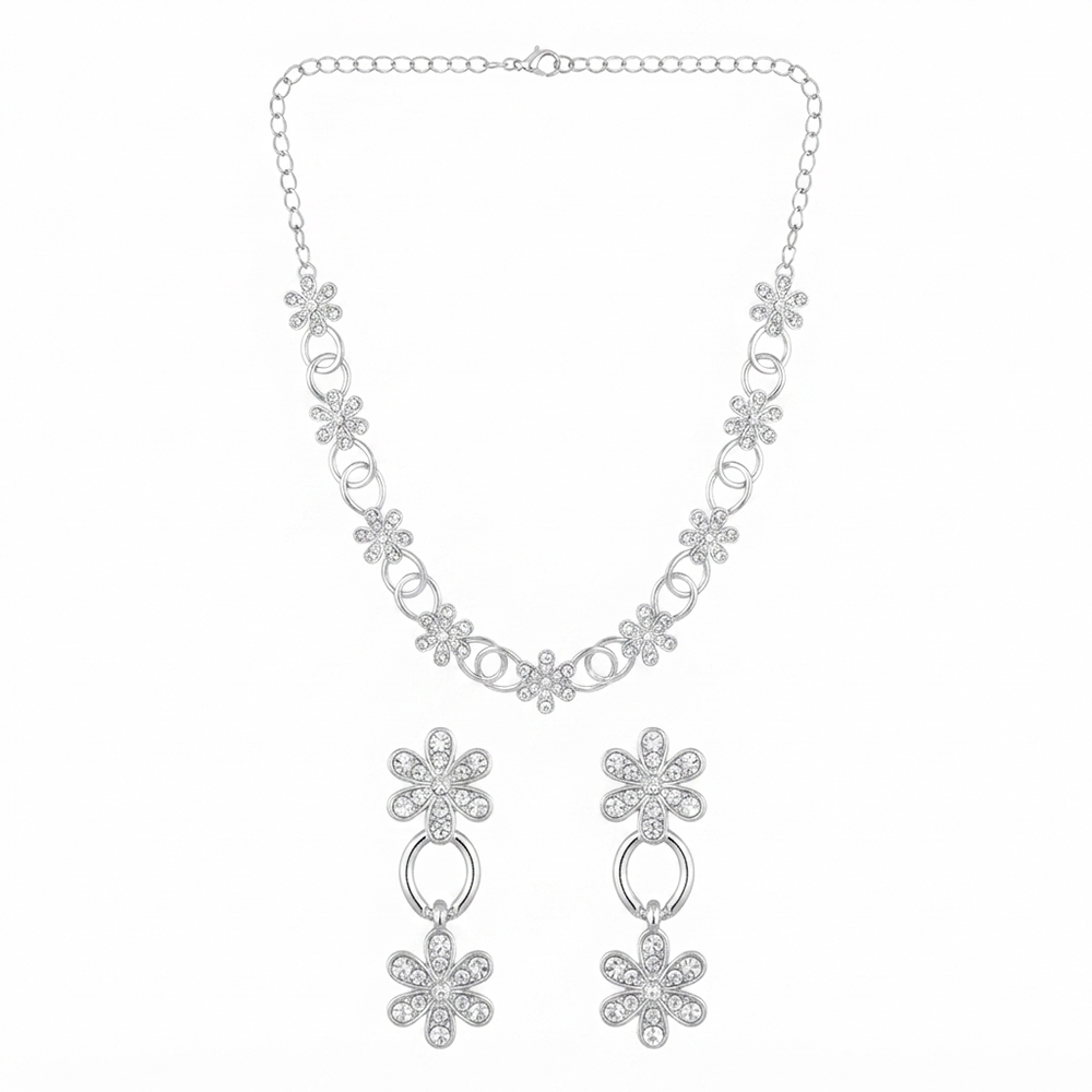The99Jewel Luxe Austrian Necklace Set with Earrings