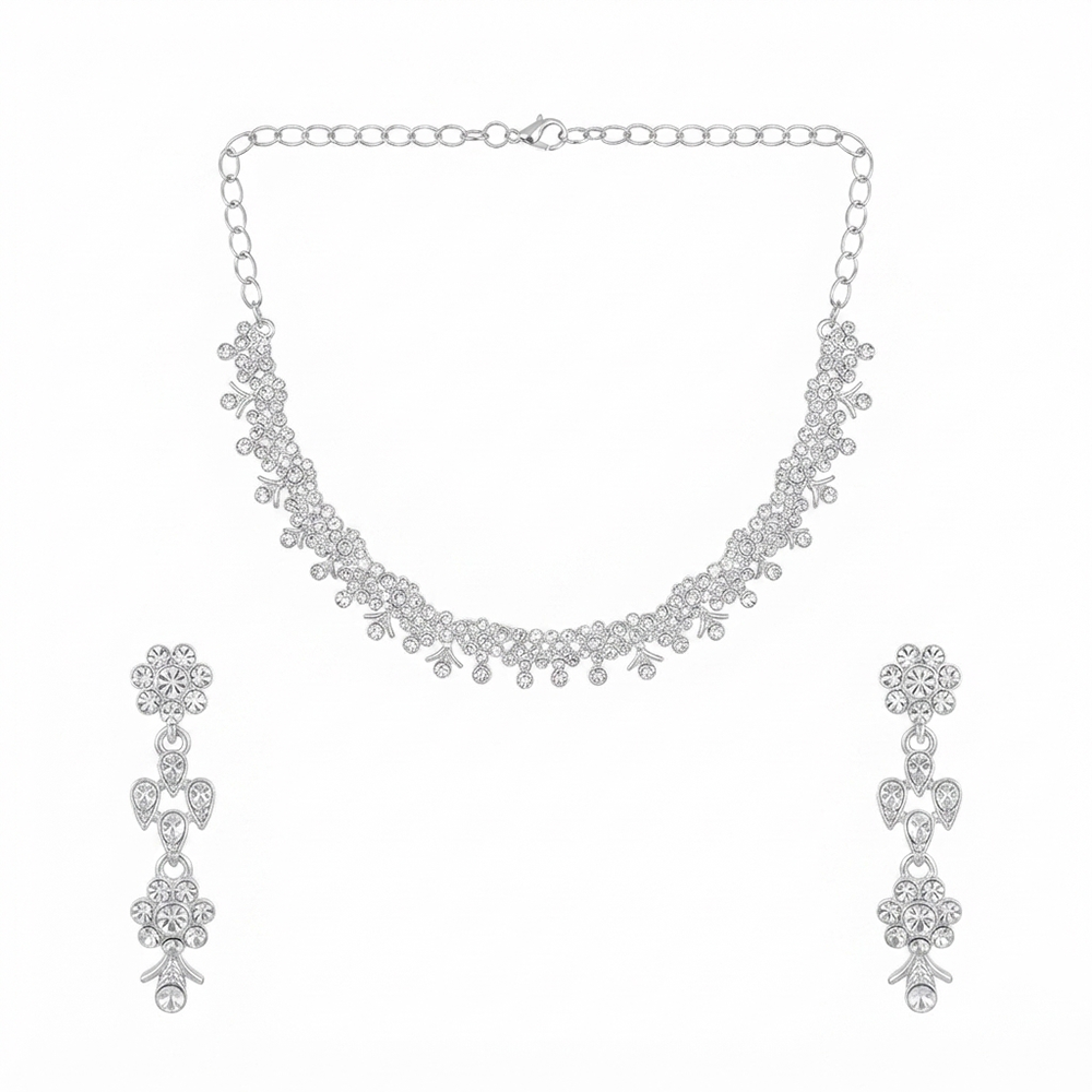 The99Jewel Luxe Austrian Necklace Set with Earrings