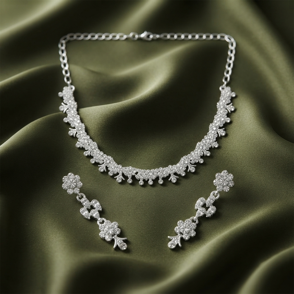 The99Jewel Luxe Austrian Necklace Set with Earrings