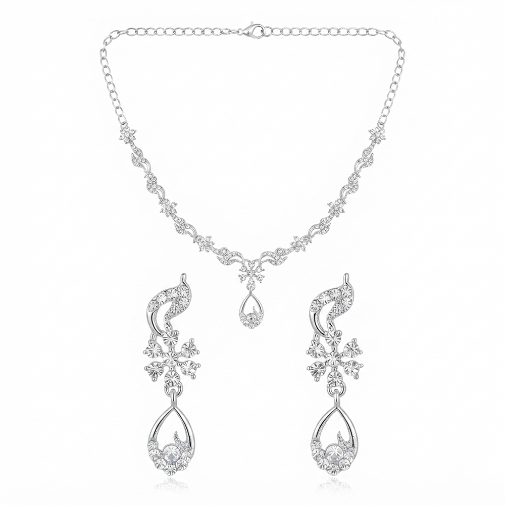 The99Jewel Luxe Austrian Necklace Set with Earrings