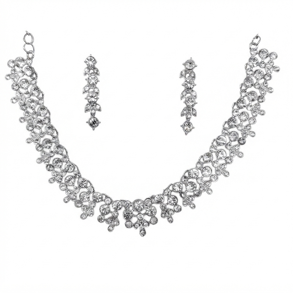 The99Jewel Luxe Austrian Necklace Set with Earrings