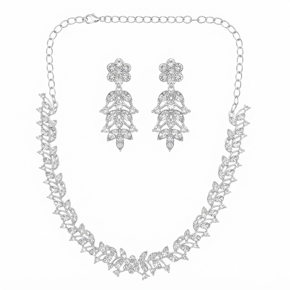 The99Jewel Luxe Austrian Necklace Set with Earrings
