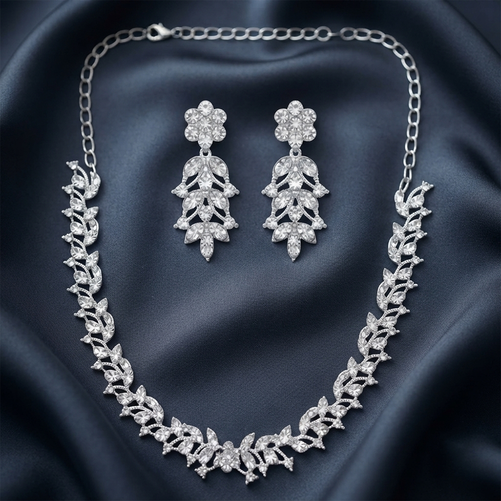 The99Jewel Luxe Austrian Necklace Set with Earrings