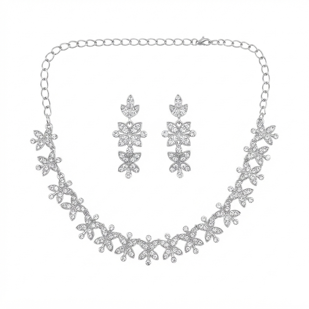 The99Jewel Dazzling Austrian Stone Necklace Set with Earrings