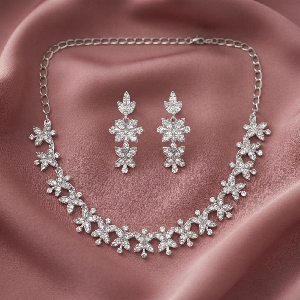 The99Jewel Dazzling Austrian Stone Necklace Set with Earrings