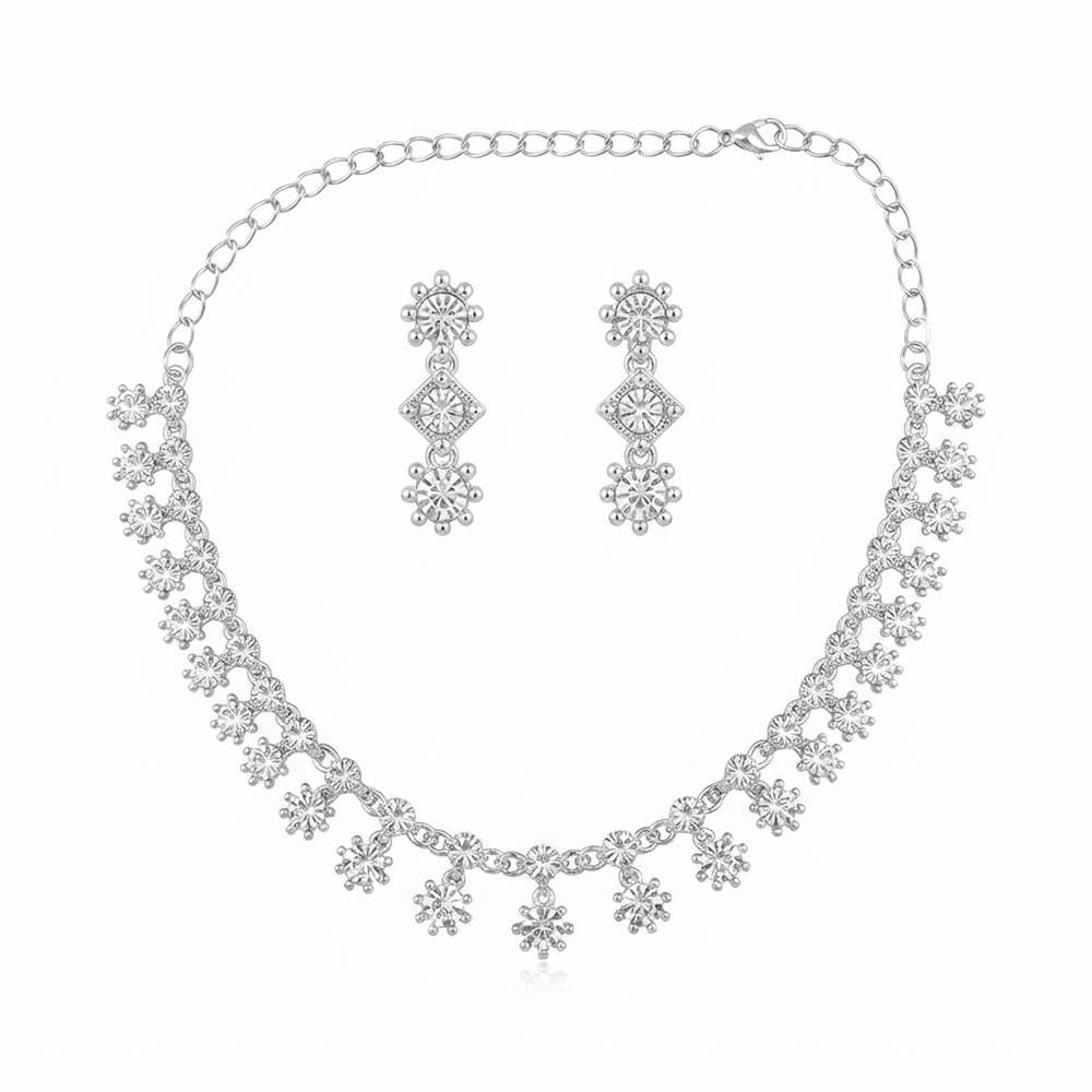 The99Jewel Dazzling Austrian Stone Necklace Set with Earrings