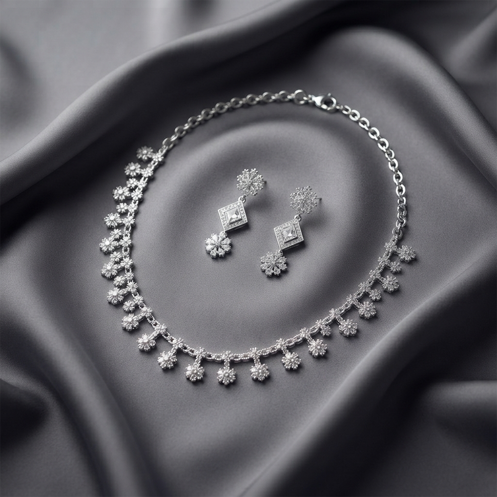 The99Jewel Dazzling Austrian Stone Necklace Set with Earrings