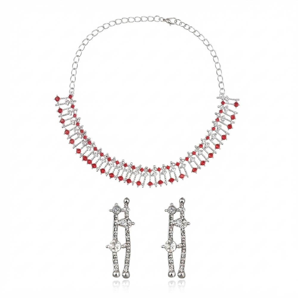 The99Jewel Dazzling Austrian Stone Necklace Set with Earrings