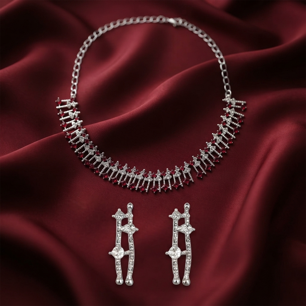 The99Jewel Dazzling Austrian Stone Necklace Set with Earrings
