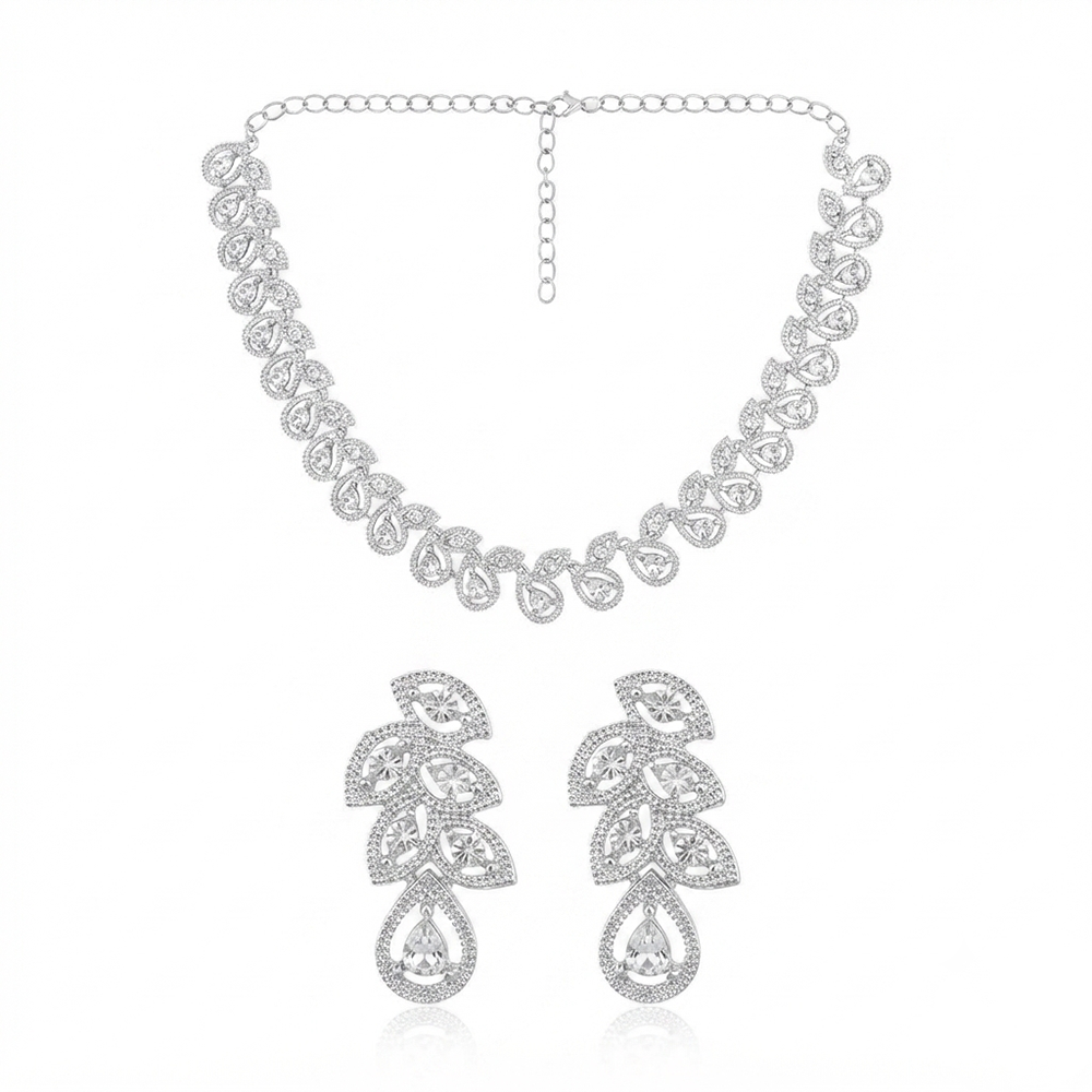 The99Jewel Dazzling Austrian Stone Necklace Set with Earrings