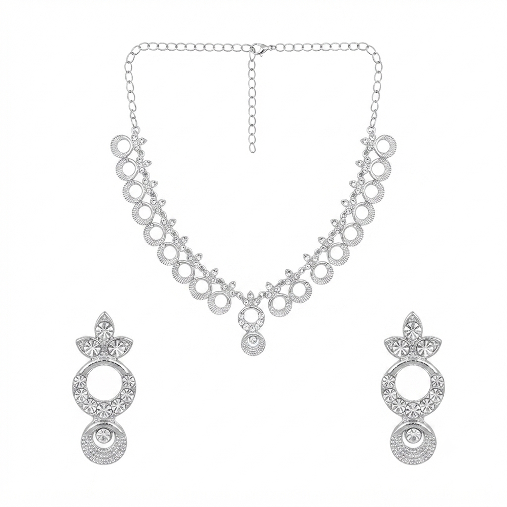 The99Jewel Dazzling Austrian Stone Necklace Set with Earrings