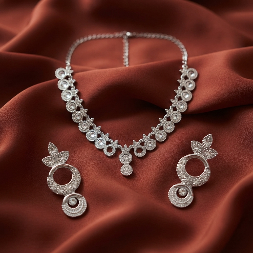 The99Jewel Dazzling Austrian Stone Necklace Set with Earrings