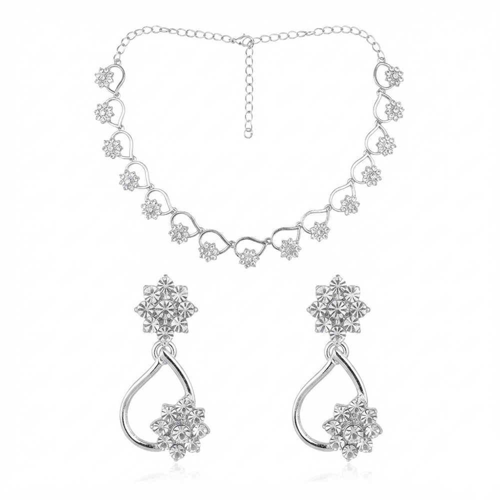 The99Jewel Dazzling Austrian Stone Necklace Set with Earrings