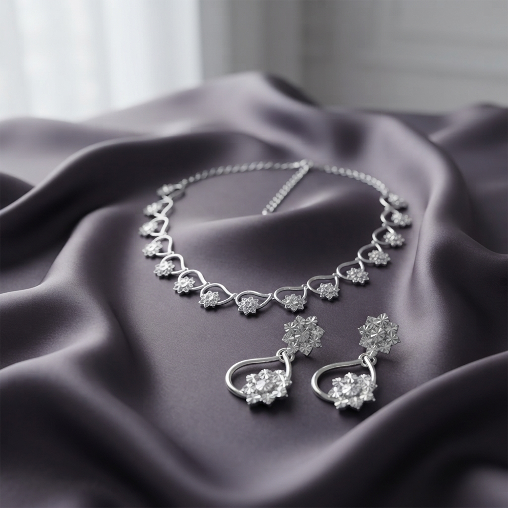 The99Jewel Dazzling Austrian Stone Necklace Set with Earrings