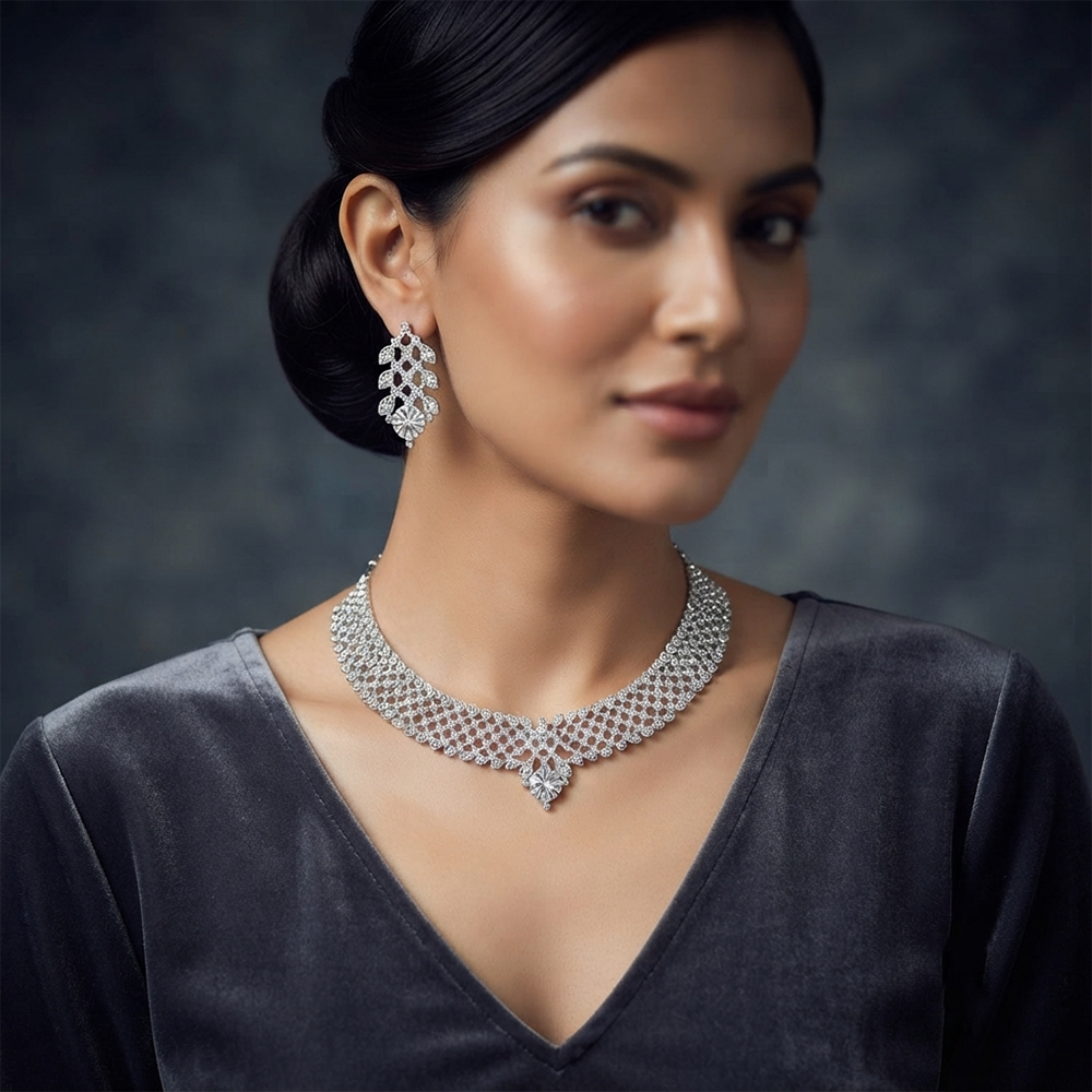 The99Jewel Sparkling Austrian Stone Jewellery Set with Earrings