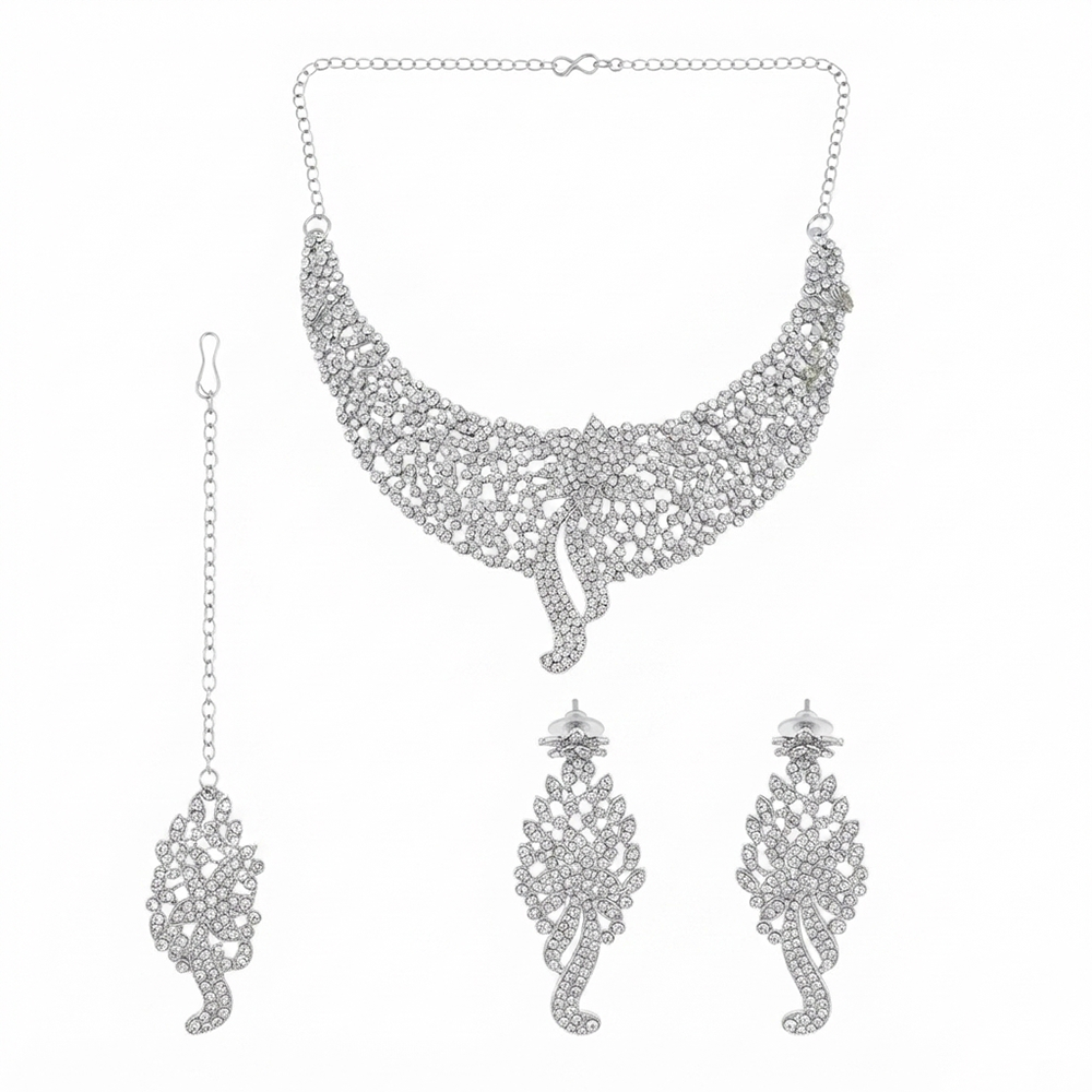 The99Jewel Sparkling Austrian Stone Jewellery Set with Earrings