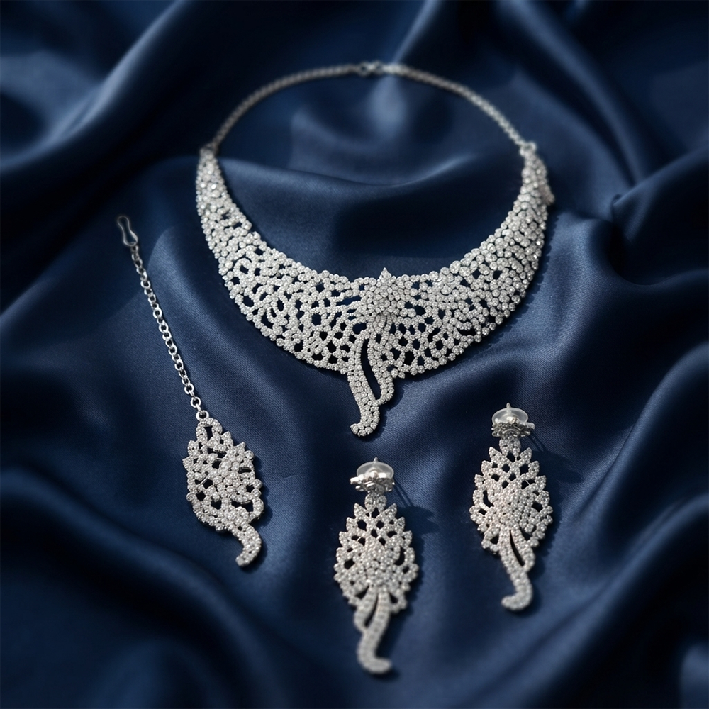 The99Jewel Sparkling Austrian Stone Jewellery Set with Earrings