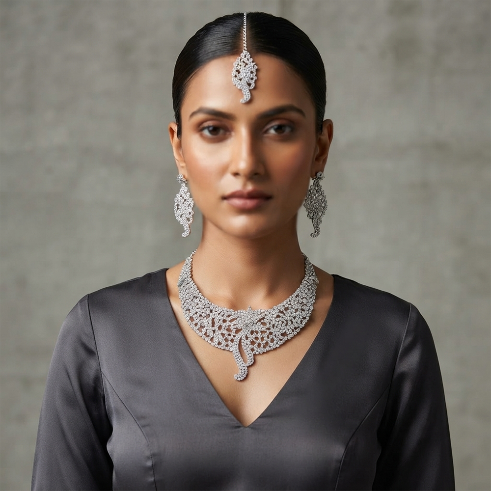 The99Jewel Sparkling Austrian Stone Jewellery Set with Earrings