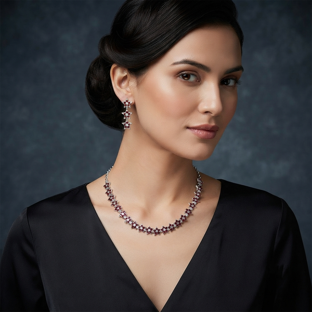 The99Jewel Sparkling Austrian Stone Jewellery Set with Earrings