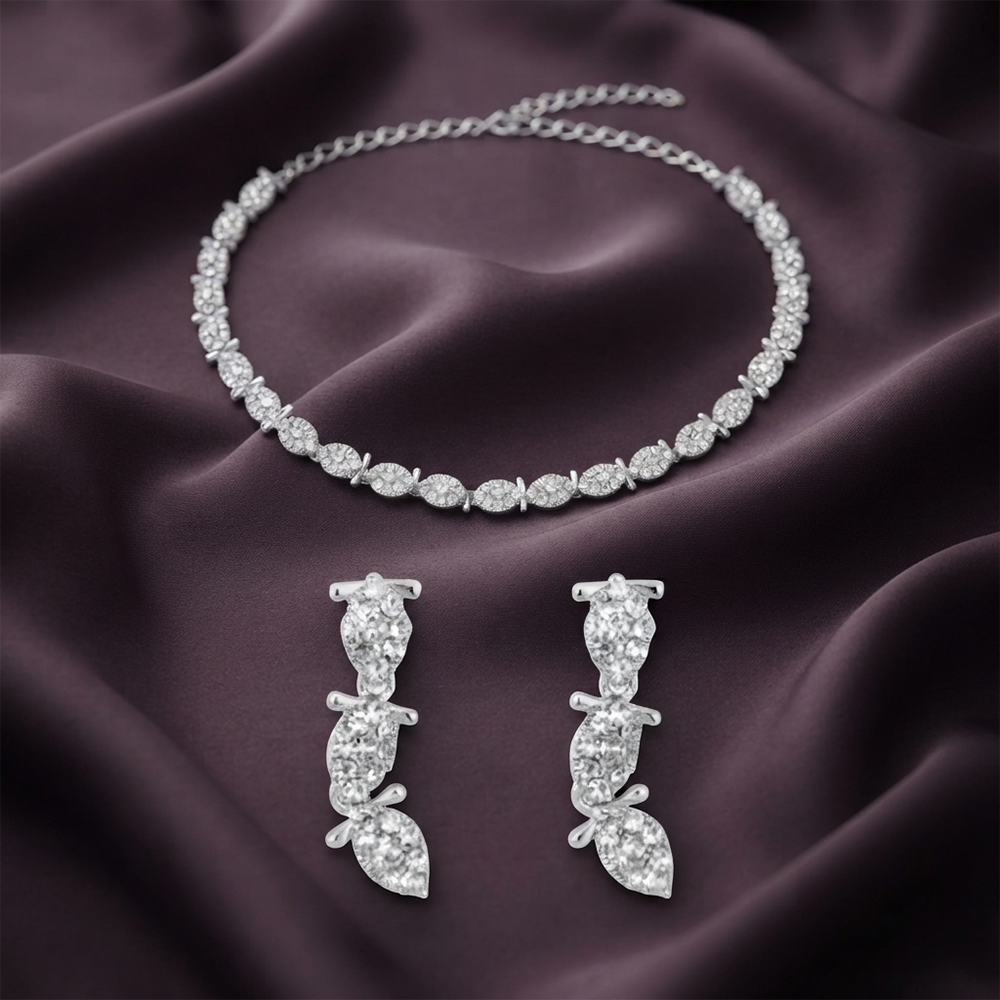 The99Jewel Radiant Austrian Necklace Set with Earrings